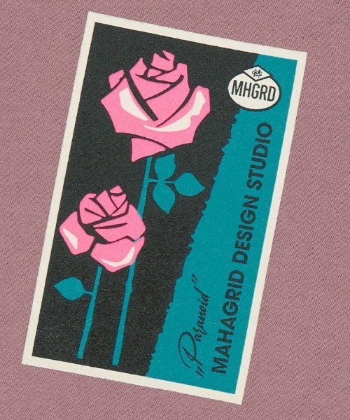 パーカー 「mahagrid/マハグリッド」TWO ROSE HOODIE/フラワーデザイン プルオーバーパーカー レディース メンズ セール】『mahagrid/マハグリッド』TWO ROSE HOODIE/フラワー
