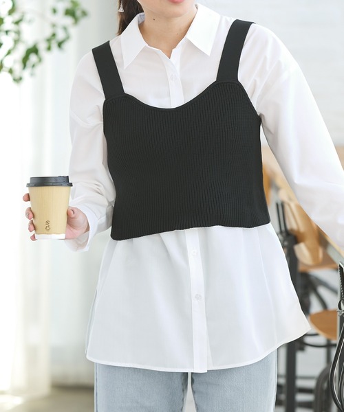 ニット セーター ビスチェシャツニットトップ レディース ビスチェシャツニットトップ / GRACE CONTINENTAL | GRACE