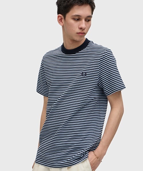 FRED PERRY tシャツ Fine Stripe Heavy Weight T-Shirt