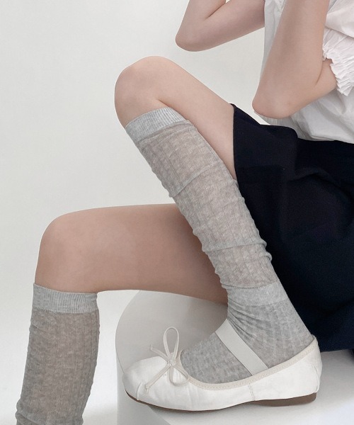 ARCHIVER 靴下 「Bz」シアーニーハイソックス/ルーズ 2WAY（MA