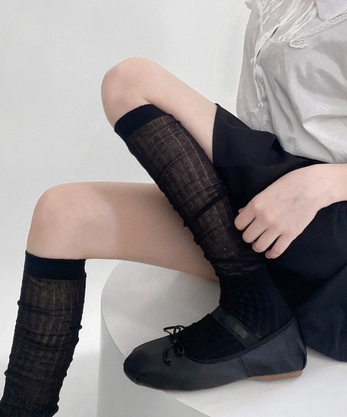 ARCHIVER 靴下 「Bz」シアーニーハイソックス/ルーズ 2WAY（MA