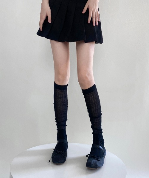 ARCHIVER 靴下 「Bz」シアーニーハイソックス/ルーズ 2WAY（MA