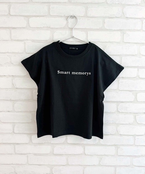 ロゴプリントドルマンTシャツ ロゴプリント ドルマンTシャツ