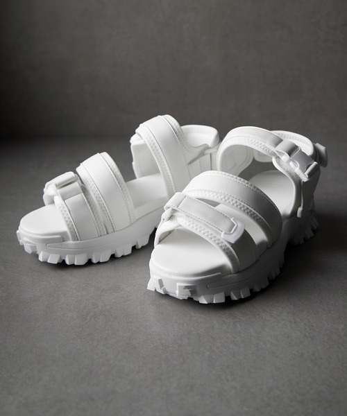 CLELサンダル（新品未使用） セール】【CLEL】High-sole Sneaker Sandals/ハイソール 合皮
