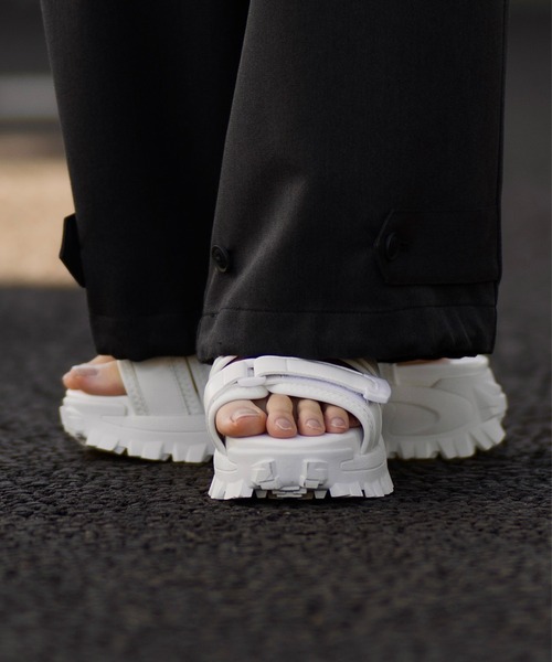 【美品】CLEL ハイソール スニーカーサンダル Sサイズ HARE ZARA CLEL】High-sole Sneaker Sandals/ハイソール 合皮 スニーカー