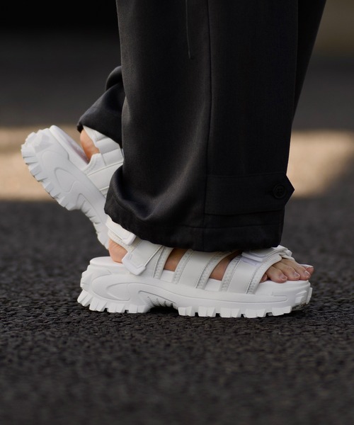 【CLEL】ハイソール シンセスティックレザー スニーカーサンダル ホワイト S CLEL】ハイソール シンセスティックレザー スニーカーサンダル