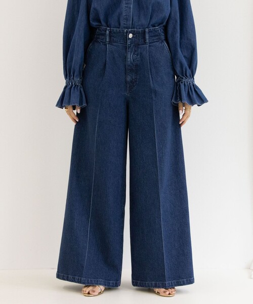 Rie Miller 【RM denim】ペプラムデニムジレ リエミラー Rie Miller 【RM denim】ペプラムジレデニムブラウス