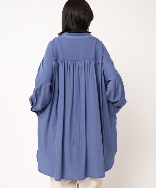 URCH RNA ブラウス シャツ B2847 やわらかチビエリロングシャツ