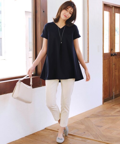 tシャツ 「UVカット・吸水速乾」 “きれい見え” バックフレアチュニック レディース Tiaclasse tシャツ 「UVカット・吸水速乾」 “きれい見え” バック
