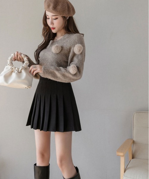 スカート ウールライク プリーツ ミニスカート : ZOZOTOWN Yahoo!店