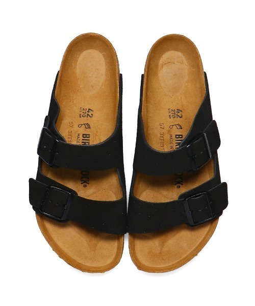 25SS Birkenstock ARIZONA ブラック バックル スエード サンダル ビルケンシュトック アリゾナ スエードレザー ブラック