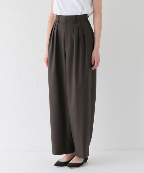 plage（プラージュ） スラックス パンツ THREE TUCK ワイド パンツ