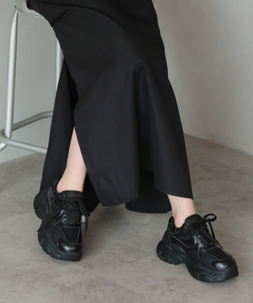 VIVIAN スニーカー 厚底異素材コンビダッドスニーカー レディース