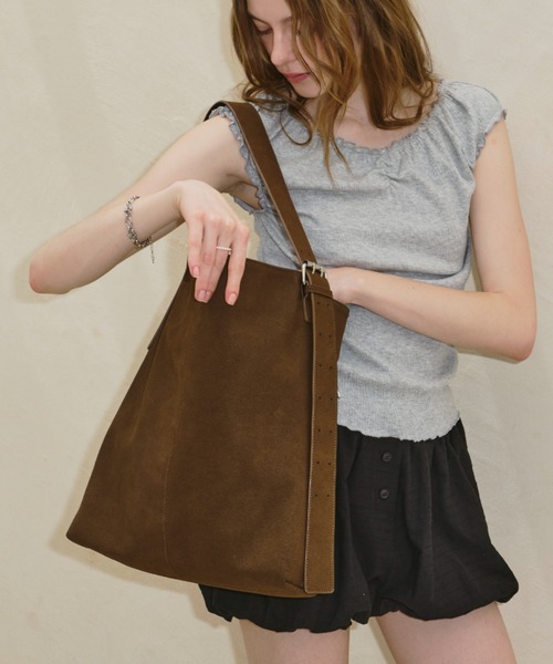 ショルダーバッグ・ポシェット U Suede Daily Hobo Bag2colors GIUNON ショルダーバッグ バッグ 2way suede shoulder bag