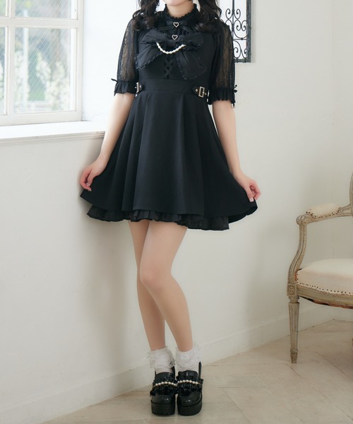 ※今期即完売！新品★ROJITA パールラインリボンツイードジャンスカ ロジータ ROJITA パールラインツイードジャンスカ （ホワイト