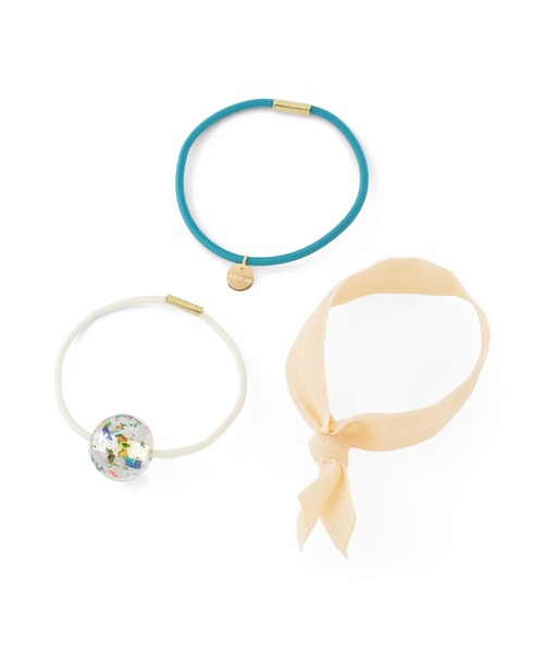 ANEMONE ヘアゴム グリッタースフィア×ネオンカラーヘアゴム「3本