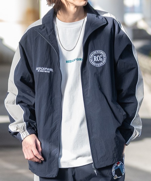 カズちん FILA ジップアップジャケット レッド/アイボリー カズちん FILA ジップアップジャケット レッド/アイボリー カズちん