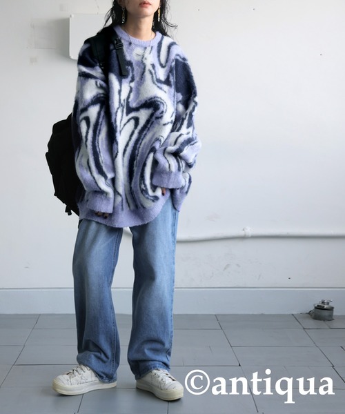 antiqua（アンティカ） ニット セーター ジャガードニット レディース