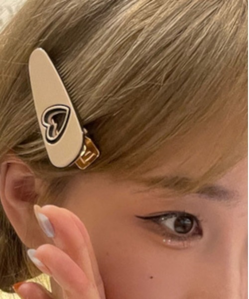 MASHIRO ヘアクリップ 「MASHIRO」平成レトロハートヘアクリップ