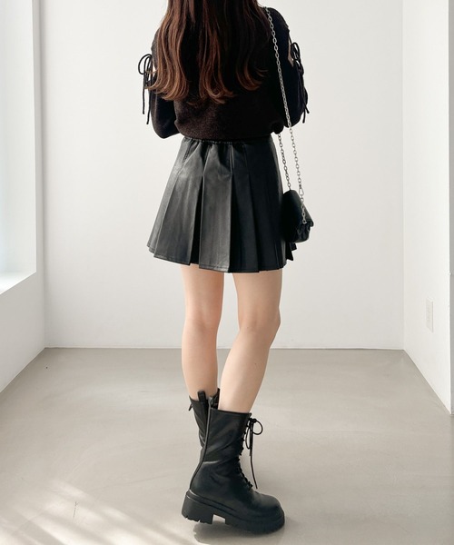 Heather ニット ショルダースリットリボンニット 149094