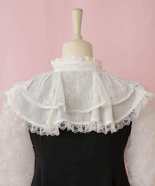 ワンピース Lacy millefeuille frill collar ワンピース レディース 