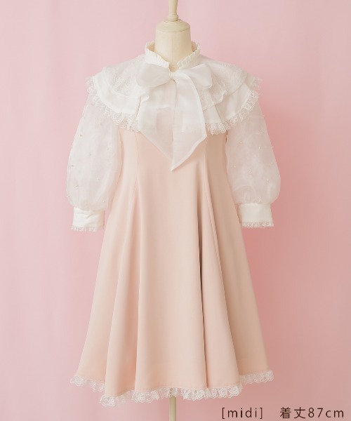 ワンピース Lacy millefeuille frill collar ワンピース レディース 