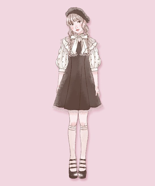 ワンピース Lacy millefeuille frill collar ワンピース レディース 
