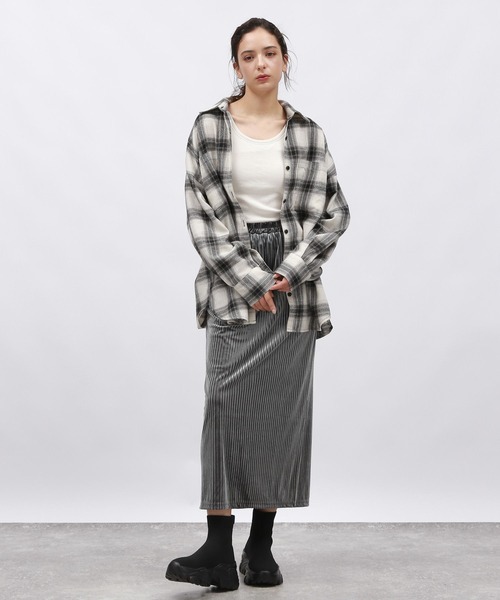 LAKOLE（ラコレ） スカート ベロアリブナロースカート / 148118