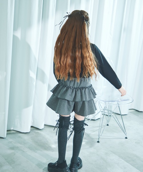 PAIRMANON COEUR スカート 「PAIRMANON COEUR」ストーン付き フリル  