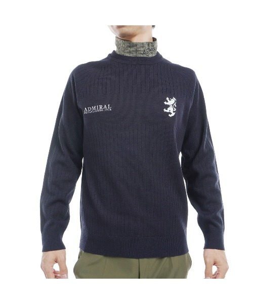 アドミラル｜Admiral メンズ ビッグランパント クルーネックセーター Lサ Admiral Golf セーター ニット ビックランパント クルーネック