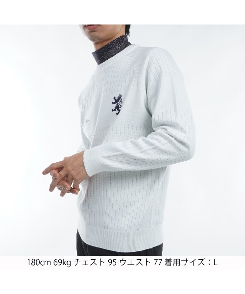 アドミラル｜Admiral メンズ ビッグランパント クルーネックセーター Lサ Admiral Golf セーター ニット ビックランパント クルーネック