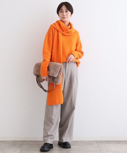 INDIVI（インディヴィ） ニット セーター 「ウール混／ブークレ