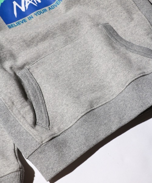 パーカー NANGA/ナンガ ECO HYBRID BOX LOGO KIDS SWEAT HOODIEエコハイブリットボックスロゴフーディキッズの画像
