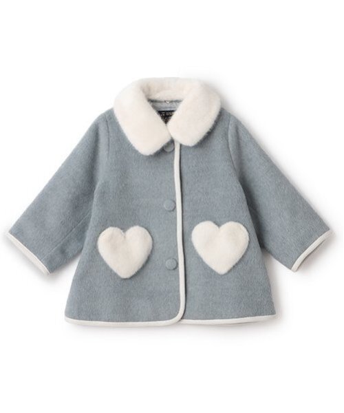 ステンカラーコート コート ファー衿ハートポケットコート キッズ 子供服 女の子 | petit main | 17