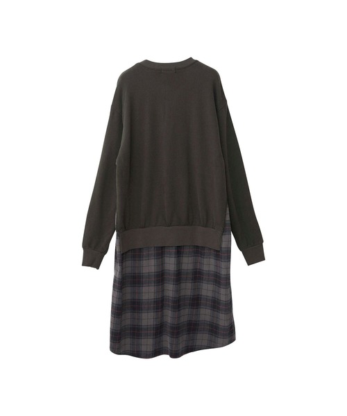HYSTERIC GLAMOUR」 ドッキングワンピース FREE グレー レディース 