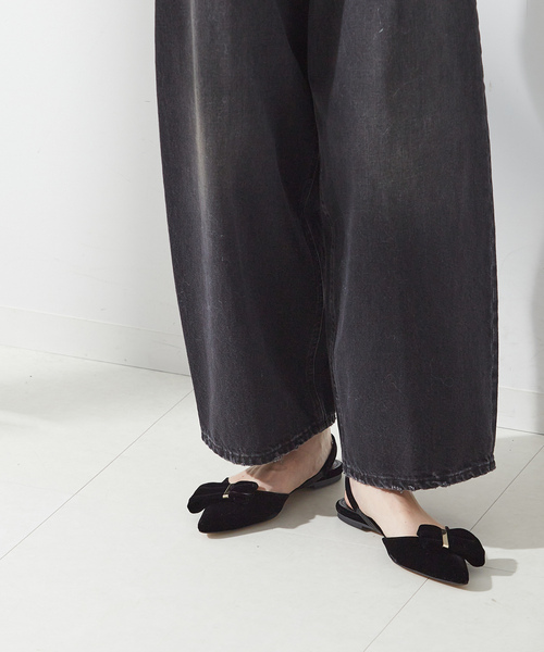 HEWN 「HEWN」 フラットサンダル 38 ブラック レディース