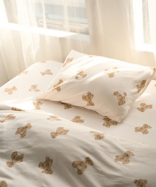【未使用】gelato pique カラフルベア 寝具3点セット シングル くま gelato pique Sleep ベッド 寝具 「Sleep」ベア柄3点セット（シングル