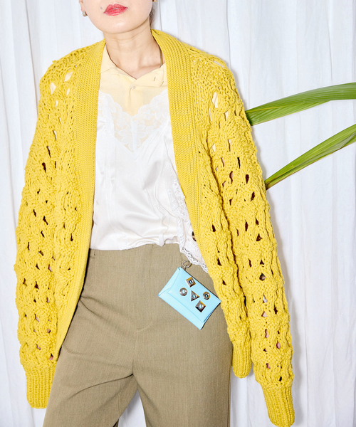 ニット セーター AMIAMI V-NECK CARDIGAN：ニット レディース
