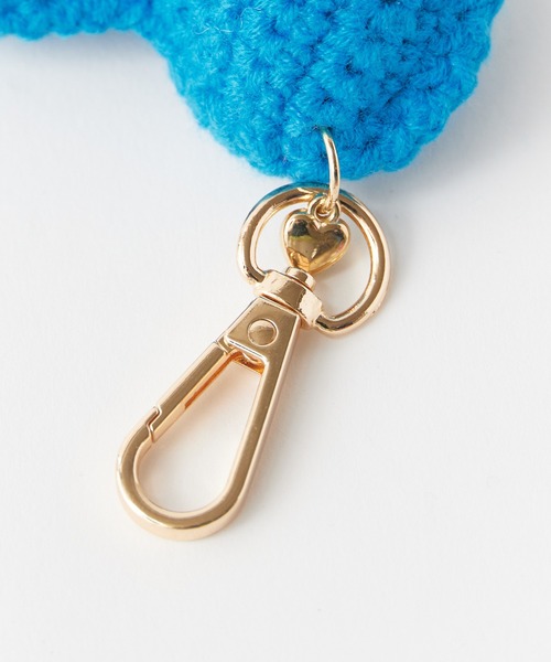 ROOP TOKYO キーホルダー Knitted stuffed heart key chain/編み