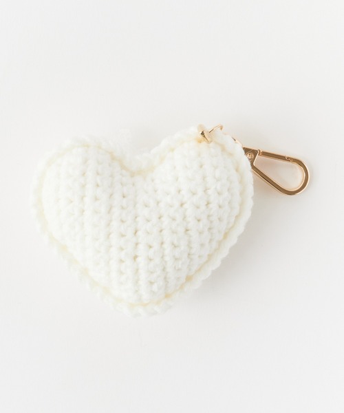 ROOP TOKYO キーホルダー Knitted stuffed heart key chain/編みぐるみ