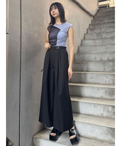 MURUA ワイドパンツ ハイウエストタックワイドパンツ[品番：MKSW0049861]｜MURUA