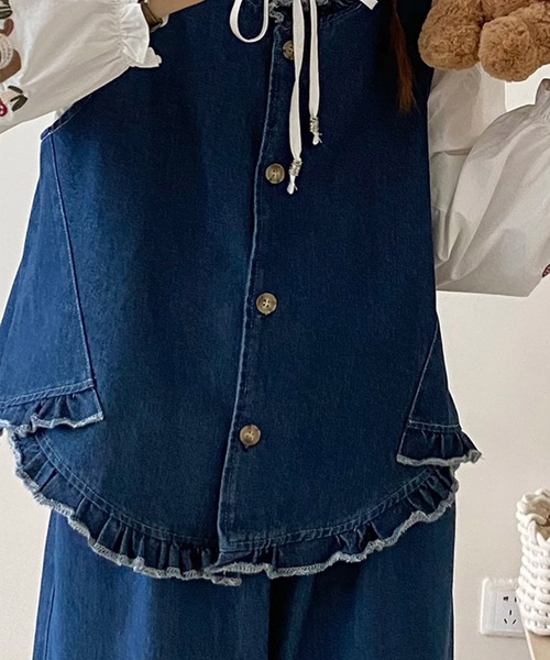今季⭐︎人気完売品✨レプシィム　デニムフリルベスト LEPSIM｜デニムフリルベスト | Rakuten Fashion(楽天