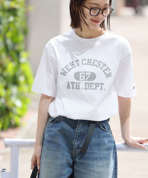 チャンピオン レディース Tシャツ トップス T-shirt White チャンピオン レディース Tシャツ トップス T-shirt White