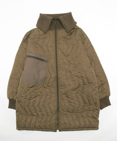 「RAY CASSIN」 キルティングブルゾン FREE カーキ レディース_画像2