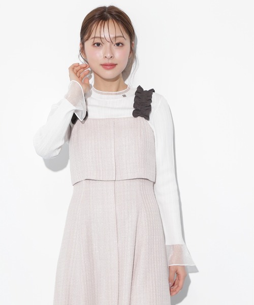 新品未使用 JILLSTUART フリルショルダージャンスカ グレー 新品未使用 JILLSTUART フリルショルダージャンスカ グレー