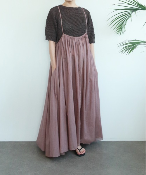 WALANCE ワンピース organic cotton 2way camisole dress