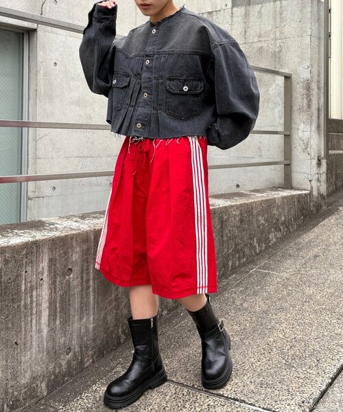 etsinta パンツ 「etsinta／エシンタ」リメイクジャージーハーフ