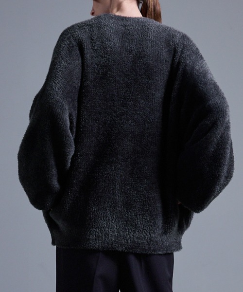 「Loose/ルース」 ニットカーディガン X-SMALL ダークブラウン メンズ_画像4