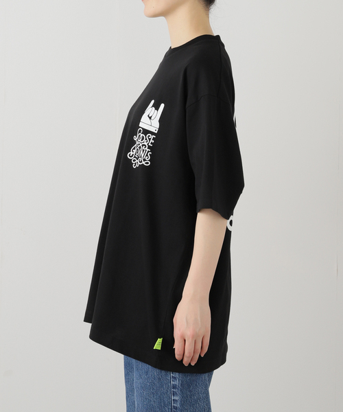 Deuxieme Classe loose T シャツ　ブラック Deuxieme Classe tシャツ loosen Tシャツ レディース : ZOZOTOWN