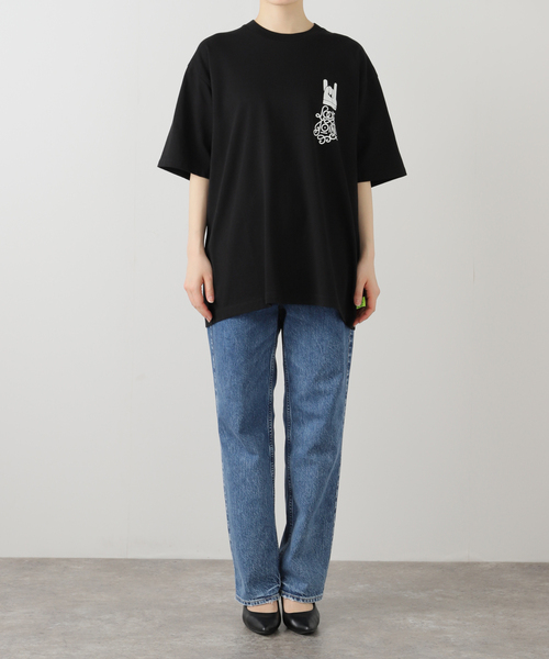 tシャツ CHECK LAYERED TOP レディース メンズ AMBIDEX Store ○GV天竺LOGO ATHLETIC T-シャツ(F OFF WHITE